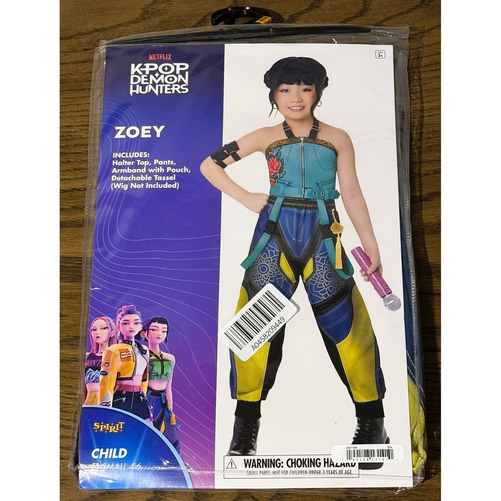 KPop Demon Hunters Zoey Costume Child M 8-10 Spirit Halloween Netflix NWT